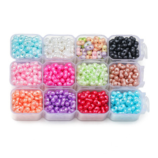 St.kunkka 100/200pcs อะคริลิค Pearlescent สีถั่วลิสงลูกปัด 4…