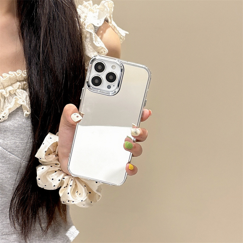 กระจกเครื่องสําอางล้างเคสโทรศัพท์สําหรับvivo V40 V30E V30 V29 V27 Z7 Pro V29E V25E V20 X8 Lite V30 Lite Y200E Y200i Y200 Y100 5G Y75 Y38 T3X Electroplatedป้องกันเลนส์