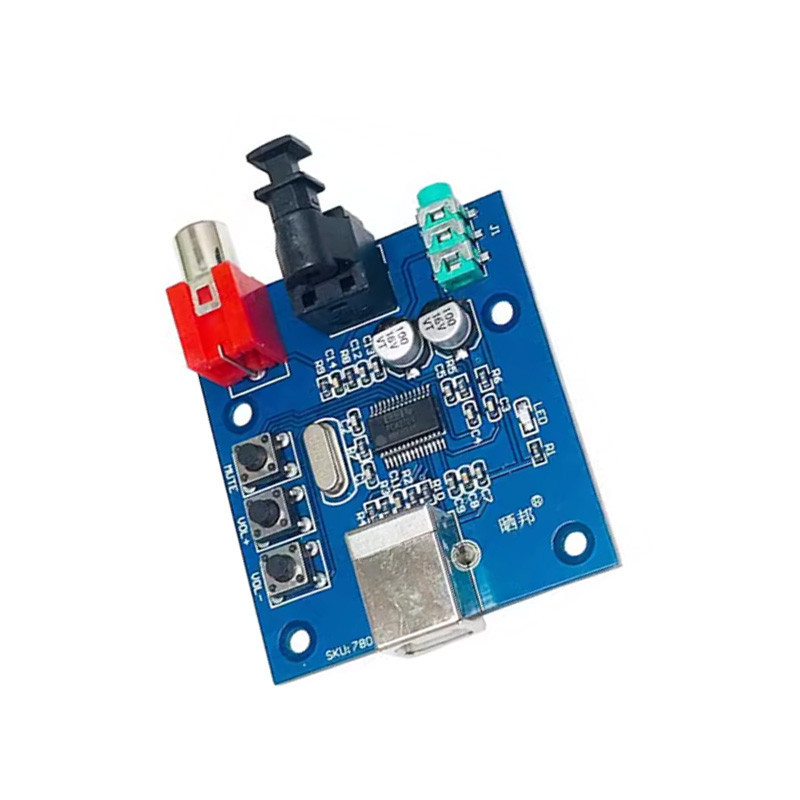 Pcm2704 การ์ดเสียง USB DAC ถอดรหัสอินพุต USB Coaxial Fiber ถอดรหัสการ์ดเสียงไฮไฟ