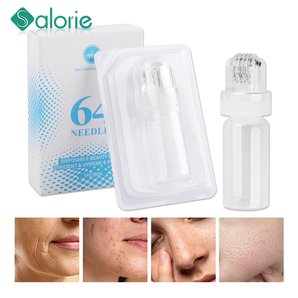Salorie 20/64 Pins Stamp and Serum Applicator - เครื่องมือดูแลผิวระดับมืออาชีพสําหรับผิวหน้า ผม เครานํากลับมาใช้ใหม่ได้