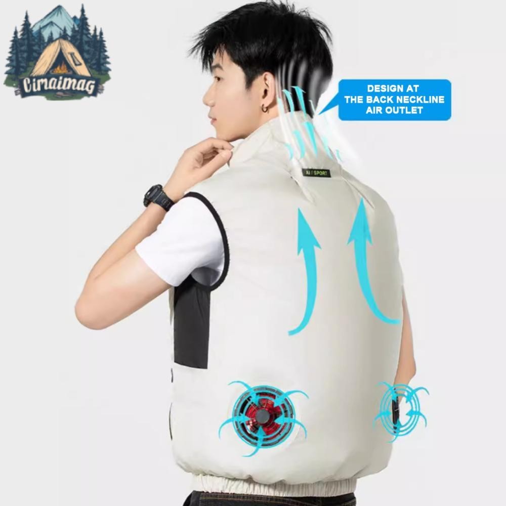 เสื้อกั๊กพัดลมระบายความร้อน ทนความร้อน ฤดูร้อน เหมาะสําหรับตั้งแคมป์ตกปลา