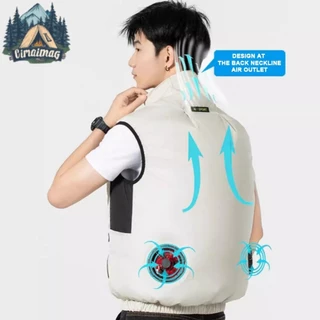เสื้อกั๊กระบายความร้อนสวมใส่พัดลมระบายความร้อนเสื้อกั๊กทนความร้อนสําหรับฤดูตั้งแคมป์ตกปลา