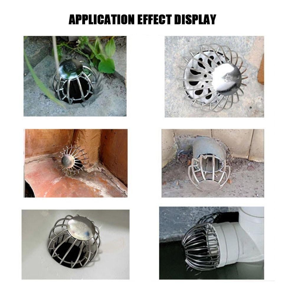 SWEETSASHA ฝาครอบระบายน้ําระเบียง, ท่อระบายน้ําหลังคาป้องกันการปิดกั้นขนาดใหญ่, ทนทานรอบสแตนเลสท่อฝนหมวกระบายน้ําประปา - รูปที่ 7