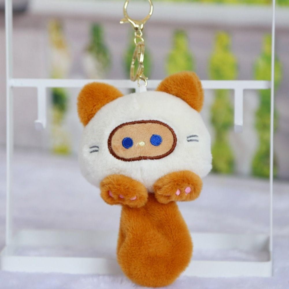 BREEZE จี้ตุ๊กตาแมวน้อย, พวงกุญแจตุ๊กตา Diy Kawaii, พวงกุญแจตุ๊กตาแฟชั่นนุ่ม