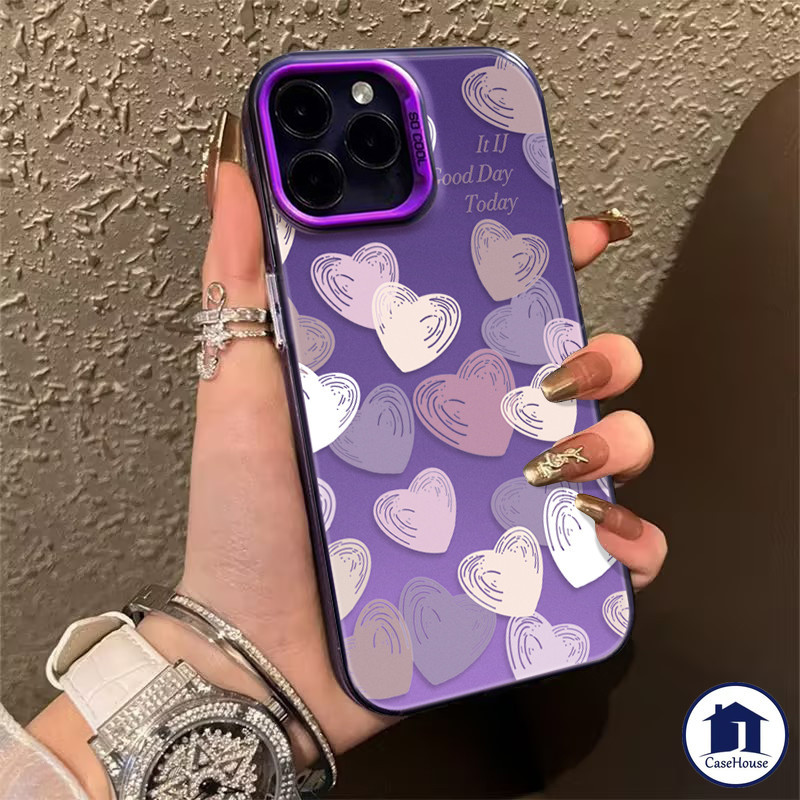 หัวใจรักหวาน เคส IMD ที่ชุบโลหะเข้ากันได้สำหรับ Redmi 12 12C A1 10C 10A 9C 10 9A 9 A2 9T Note 9 8 13 11 13Pro 12 10s Max