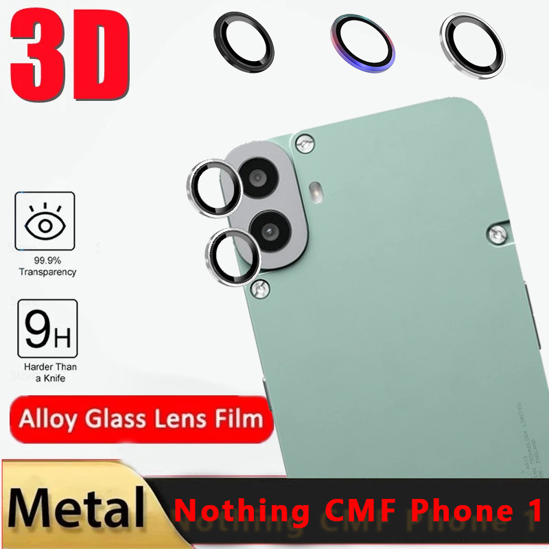 เลนส์กล้องแหวนป้องกันสําหรับไม่มีอะไร CMF โทรศัพท์ 1 4G 2024 เลนส์โลหะกรณีป้องกันกระจกนิรภัยสําหรับ 