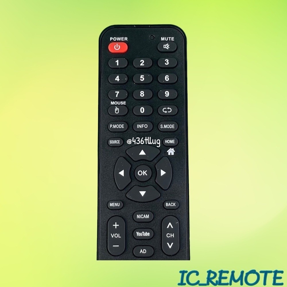 รีโมททีวี สินค้าพร้อมส่ง รีโมทรุ่น : AC รหัส 40HS522AN/40HS524AN ปุ่มดำตูดเหลี่ยม