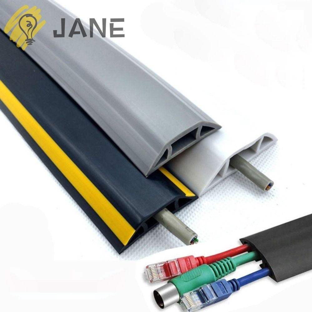 Jane Floor Cord Cover Self-Adhesive Cable คอนซีลเลอร์จัดการสาย Hider ครอบคลุมลวด Organizer สายไฟท่อ Protector