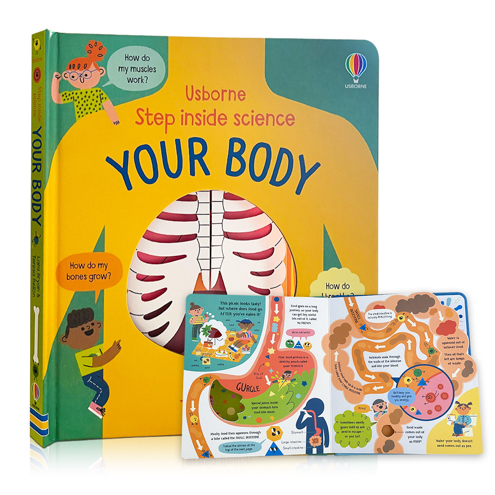 Usborne Step Inside Science Your Body 3D Flap Educational English Book for Kids Baby Picture Books