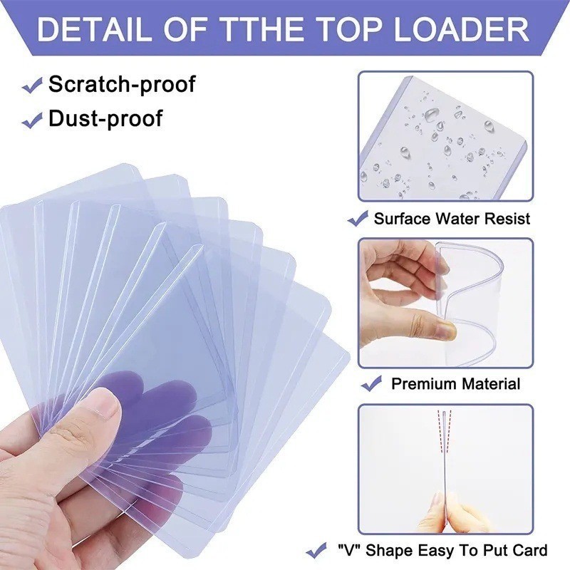 10/30/50ชิ้นพีวีซีการ์ดแขนป้องกัน-กันน้ําไอดอลภาพการ์ดเกมปก - รูปที่ 6