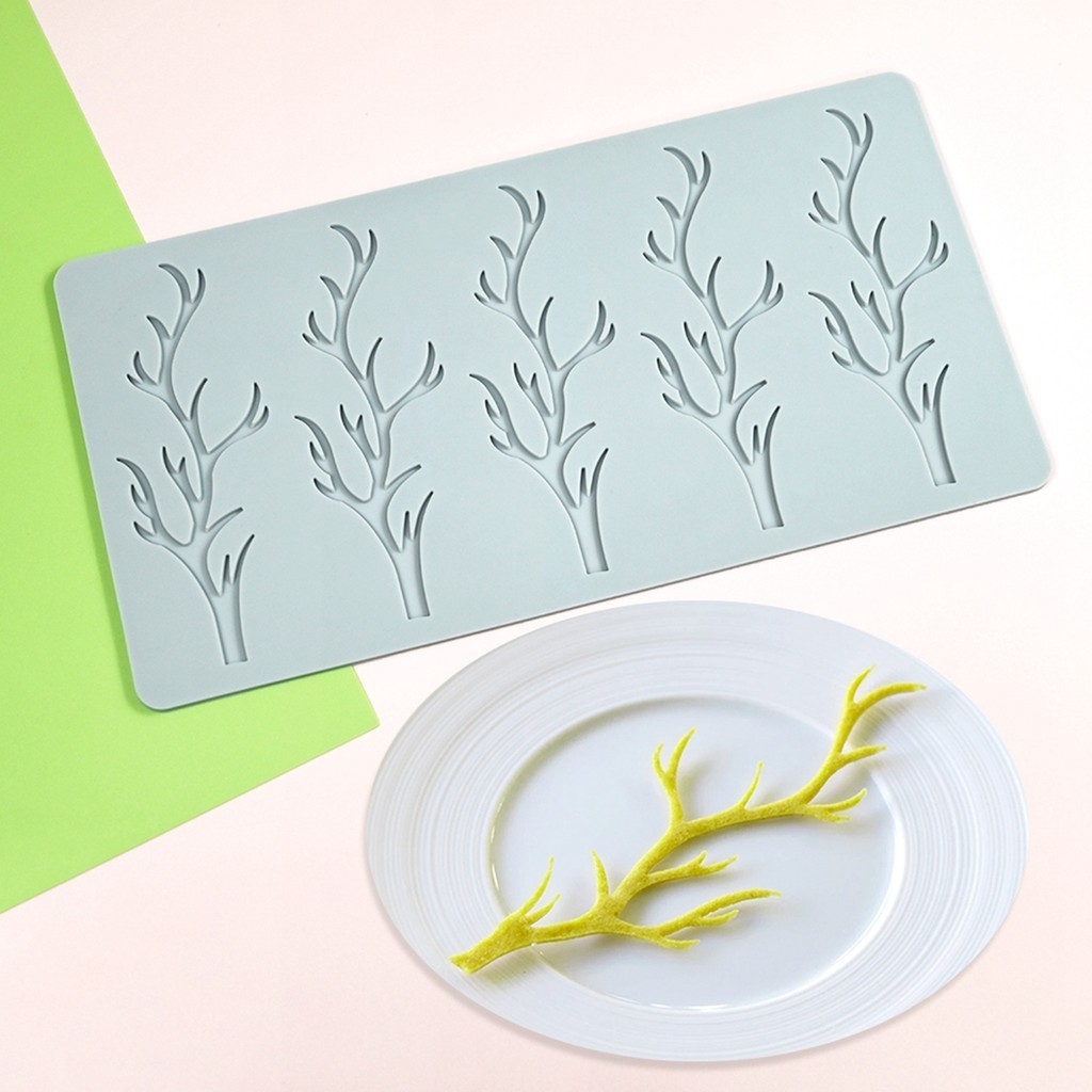 3d สาขาเค้กลูกไม้แม่พิมพ์ซิลิโคน Mould Fondant แม่พิมพ์ช็อกโกแลตลายฉลุเค้กตกแต่ง Border Bakeware - รูปที่ 6