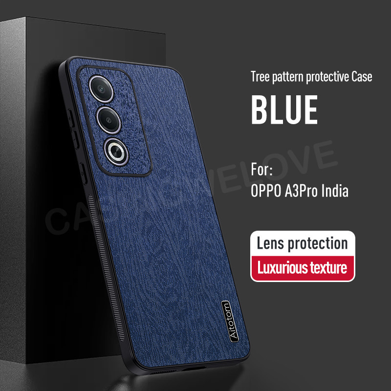 ปลอกสําหรับOppo A3 Pro A3x A3 Pro A5 A5i Pro 4G 5G 2025 Tree Grainปกหนังป้องกันAnti Fallและกันกระแทกเคสโทรศัพท์ ราคา ถูกที่สุด ดีลบีเคเค แกลเลอรีภาพที่ 9