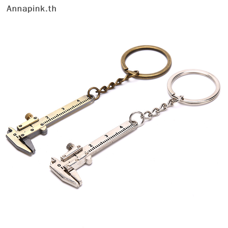 Annapink.th ใหม่แบบพกพา 0-4 ซม.Mini Vernier Calipers พวงกุญแจวัดเครื่องมือ Gauging Key EN