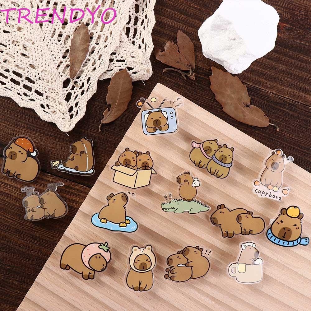 Trendyo อะคริลิค Capybara Pin, Breastpin น่ารัก Capybara เข็มกลัด, ประณีต Kapibara สร้างสรรค์สัตว์น่ารัก Badge สาว