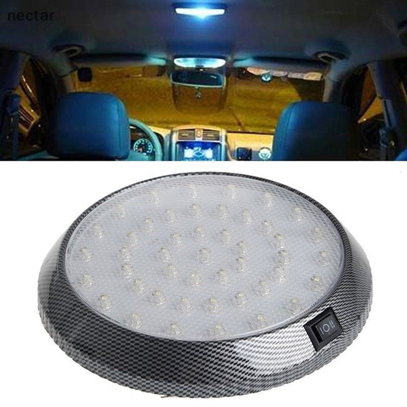 Tar รถ 46 LED ในร่มหลังคาเพดานโดมแสงสีขาวโคมไฟอ่านหนังสือ N