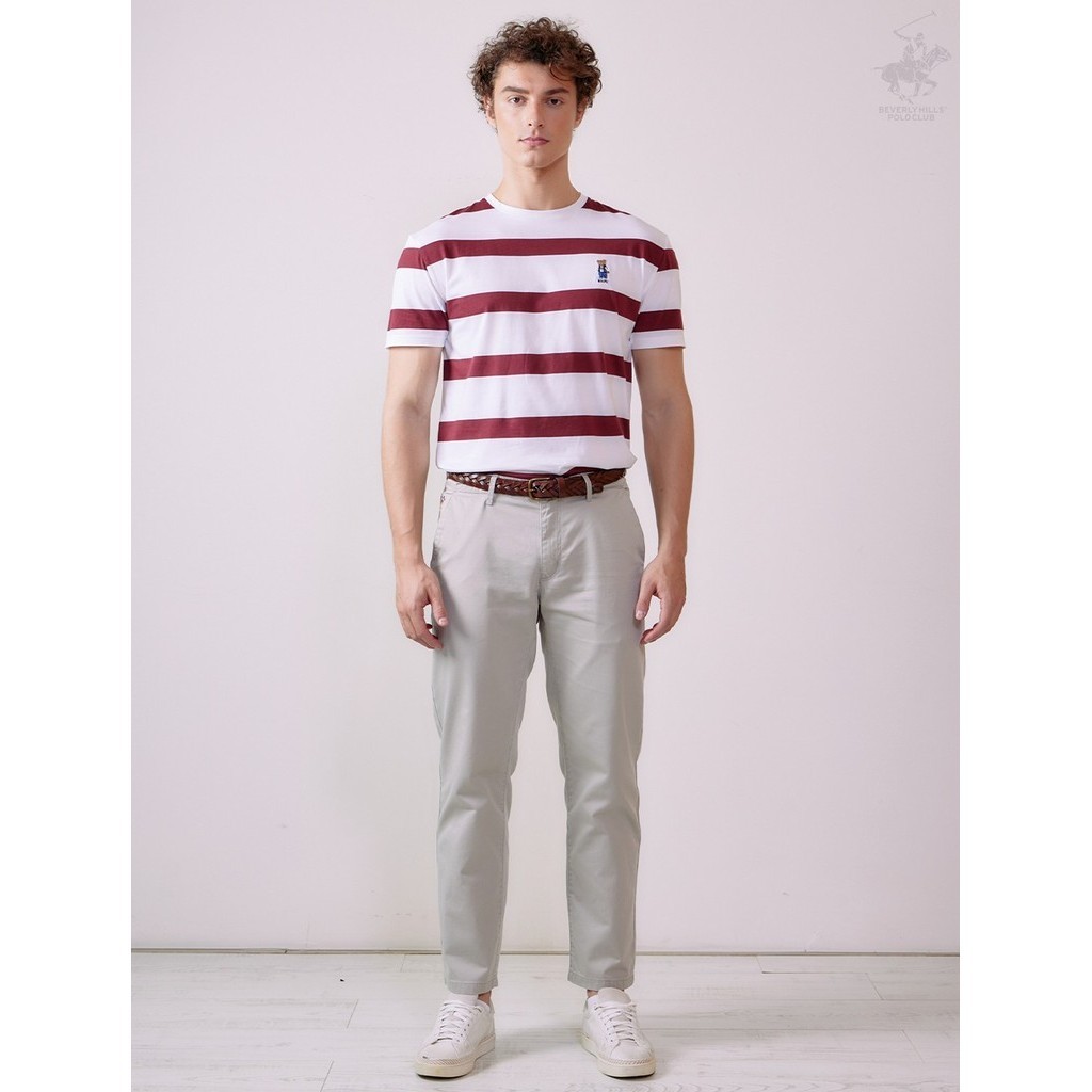 BEVERLY HILLS POLO CLUB New In! Regular-fit T-shirt เสื้อยืดคอกลมแขนสั้นทรงใหม่ รุ่น BNBS002