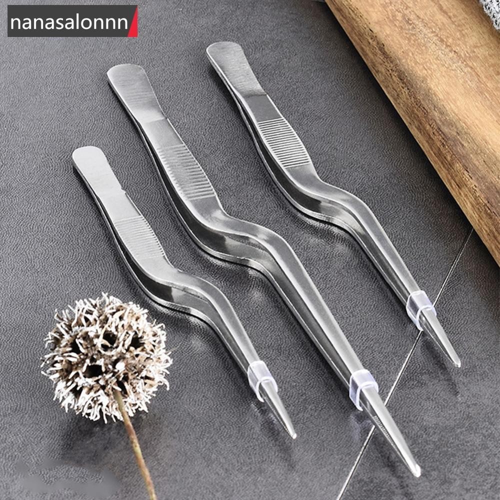 Nanasn| สแตนเลสอาหารปากคีบ หลาย-การทํางาน เครื่องครัวขนมตกแต่งเบเกอรี่เครื่องมือบาร์บีคิวคลิปซูชิทําอาหารอาหารเสิร์ฟแหนบ จ8ม7