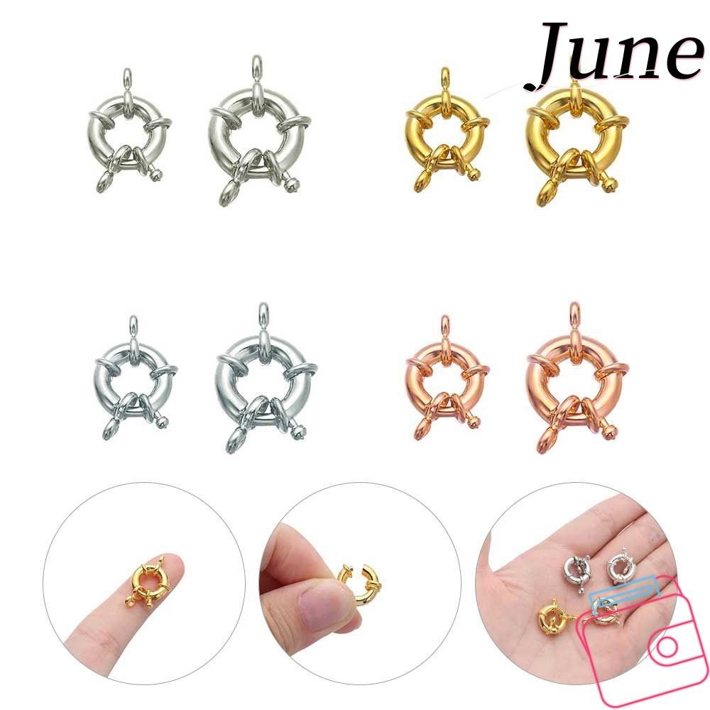 June สร้อยคอ Clasp รอบสร้อยข้อมือตัวเชื่อมต่อสร้อยคอ DIY สร้อยคอหัวเข็มขัด