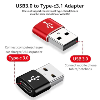 อะแดปเตอร์แปลง USB เป็น Type C ปลั๊กอะแดปเตอร์ USB 2.0 สําหรับ iPhone Samsung อะแดปเตอร์คอมพิวเตอร์ขนาดเล็กแบบพกพาตัวแปลงโทรศัพท์มือถือ