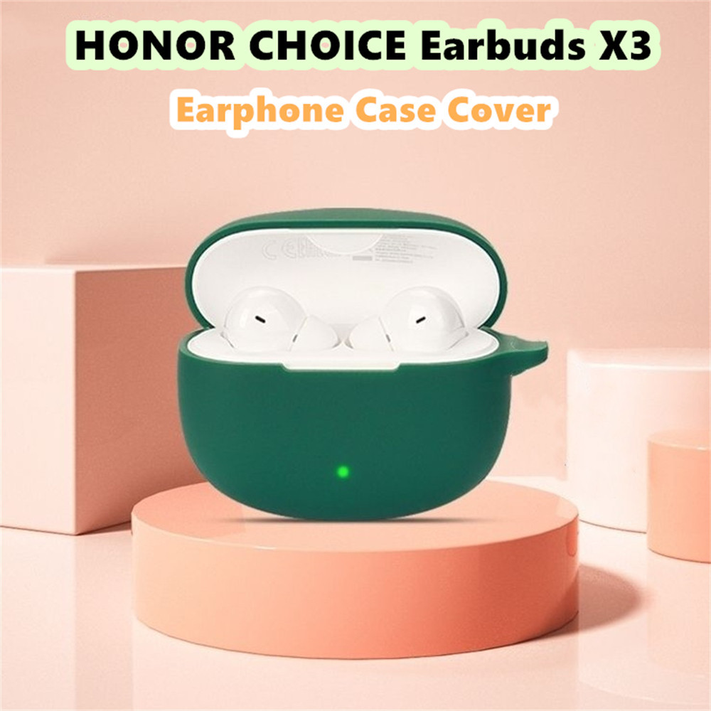 Fast ShipmentสําหรับHuawei HONOR CHOICE Earbuds X3 Case Casing Soft Silicone Headphone Caseสีทึบ