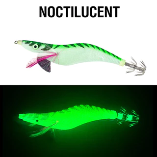 1pcs Luminous ปลาหมึก Jig Hooks กุ้งประดิษฐ์ Lures น้ําเค็ม 3D ตาพลาสติก Hard เหยื่อสําหรับ Octopus Cuttlefish