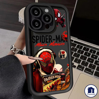 เคส Soft Spider-Man ที่เข้ากันได้สำหรับ OPPO A38 A54 A17 A16 A58 A12 A5s A7 A15 A78 A53 Reno 8T A17K A57 A3s A77