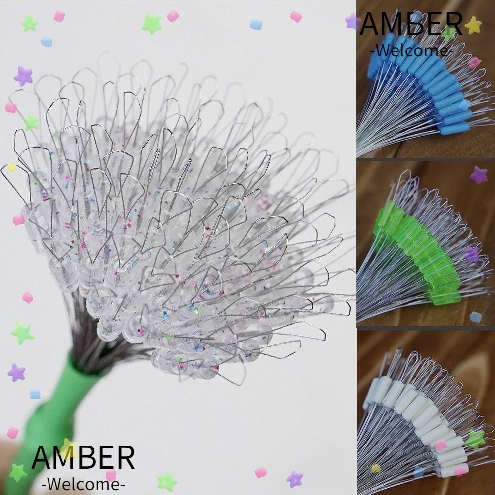 Amber ทุ่นลอยน้ํา ยางซิลิโคนนิ่ม แบบใส ความเข้มข้นสูง อุปกรณ์เสริม สําหรับตกปลา 100 ชิ้น ต่อแพ็ค