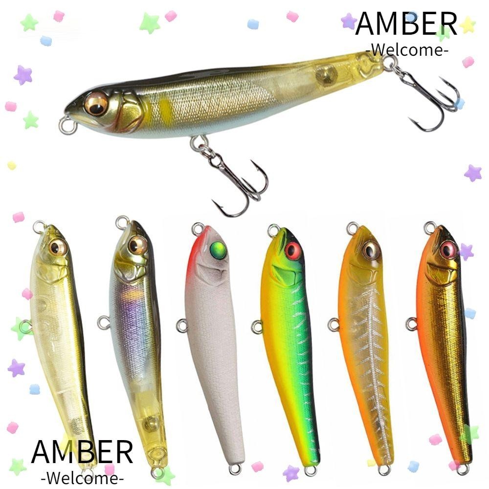 Amber เหยื่อดินสอ พร้อมลูกบอลเหล็กใส เหยื่อข้อเหวี่ยง เหยื่อรอก เหยื่อสร้อย