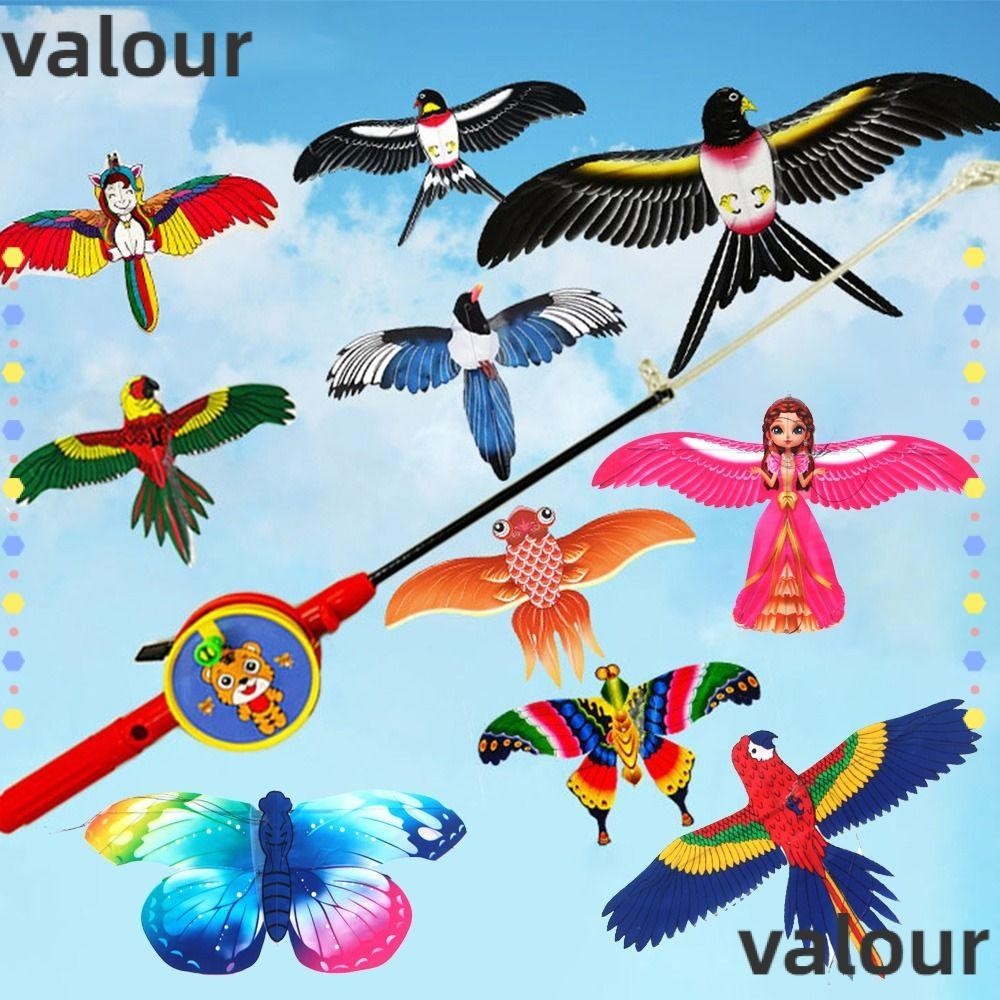 Valour ว่าวพลาสติก รูปนกอินทรีย์ DIY ของเล่นสําหรับครอบครัว