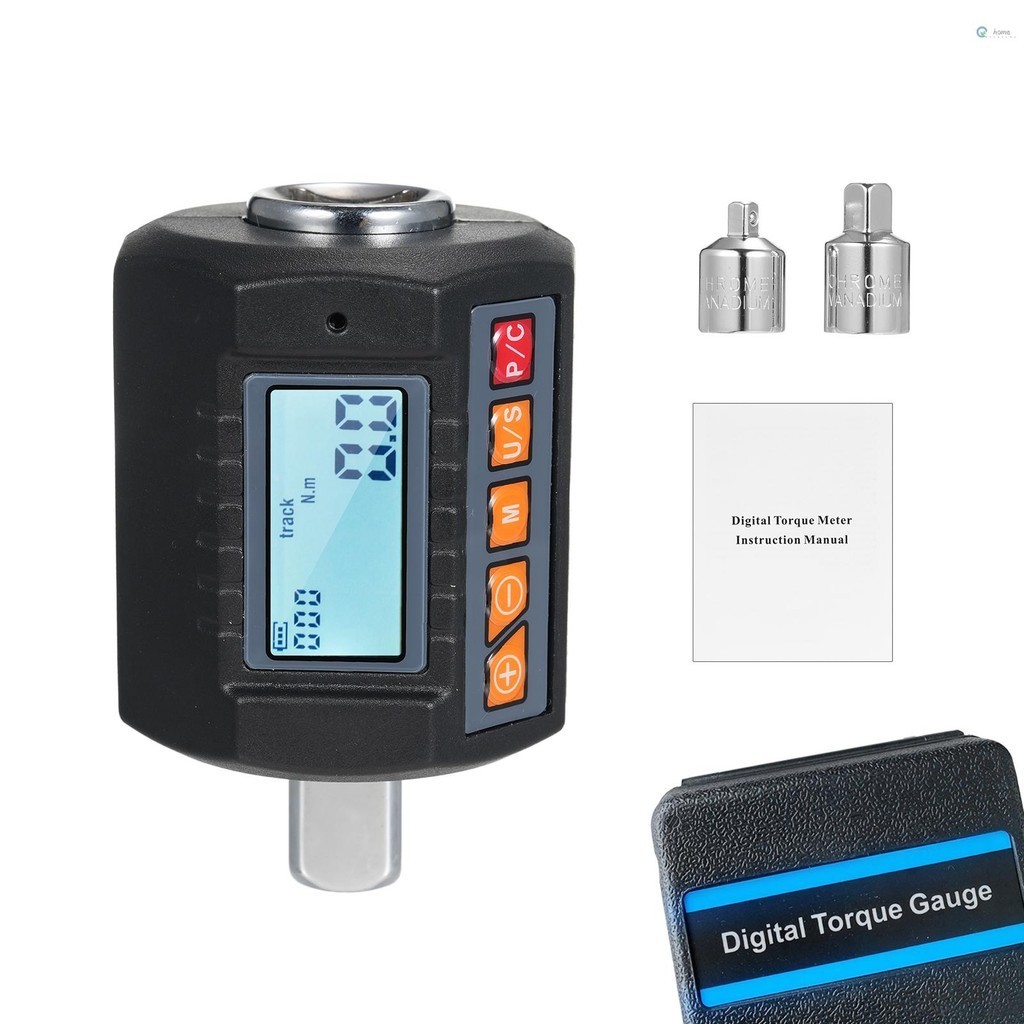 Enc-340 จอแสดงผลดิจิตอลแรงบิดเมตรประแจเครื่องทดสอบแรงบิด 1/2'' ไดรฟ์และรวมอะแดปเตอร์สําหรับ 3/8 และ 1/4 พร้อมฟังก์ชั่นปลุกแสงเสียงความแม่นยําสูง 4 หน่วยแรงบิด Backlit D