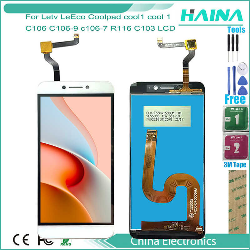 New Lcd For Letv LeEco Coolpad cool1 cool 1 C106 C106-9 c106-7 R116 C103 LCD Lcd Touch Screen Digi