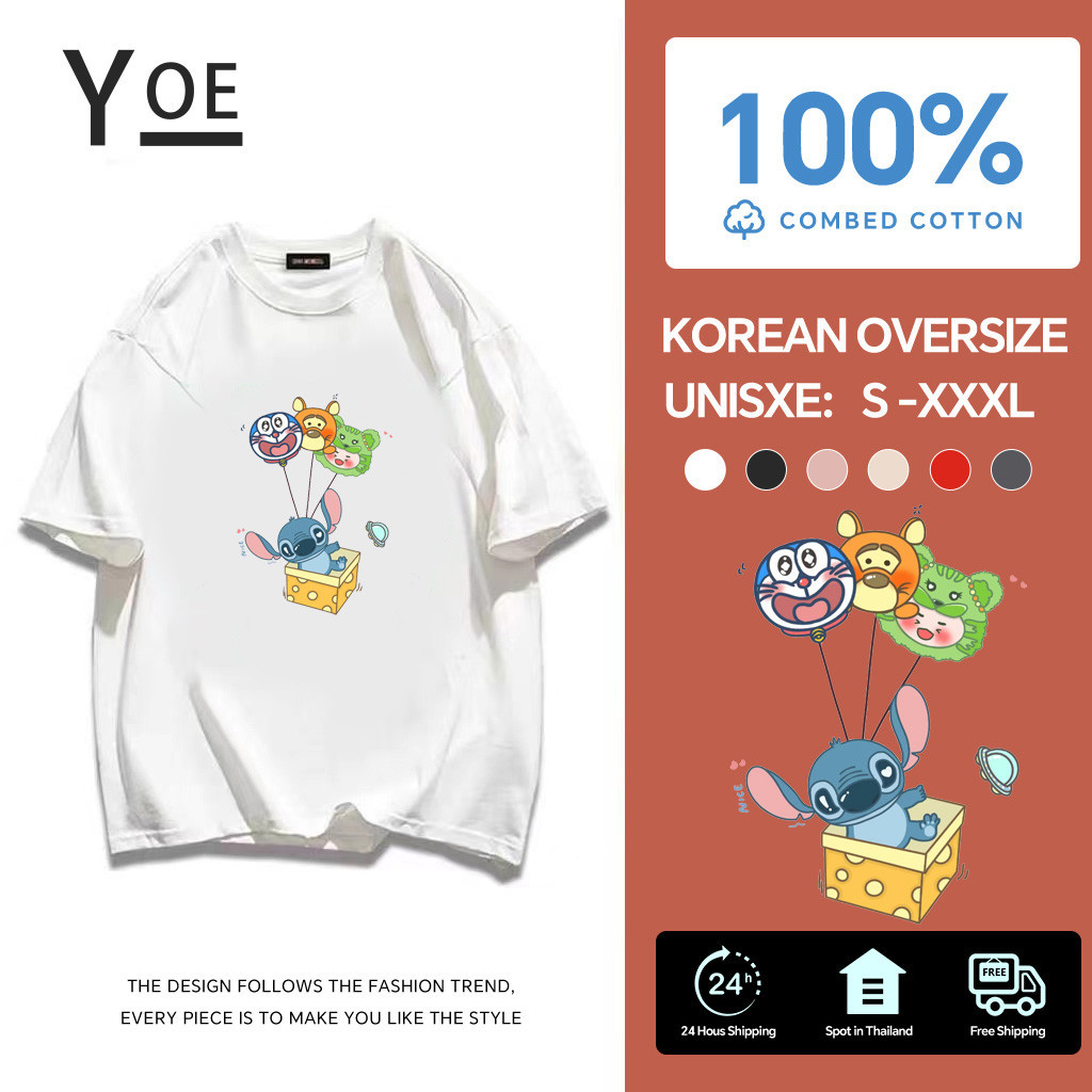 YE(จัดส่งตลอด 24 ชั่วโมง)t-shirt，คอกลม เสื้อยืดคอกลม   เนุ่มสบาย แขนสามส่วน มินอมอล  ผ้า cotton 100%