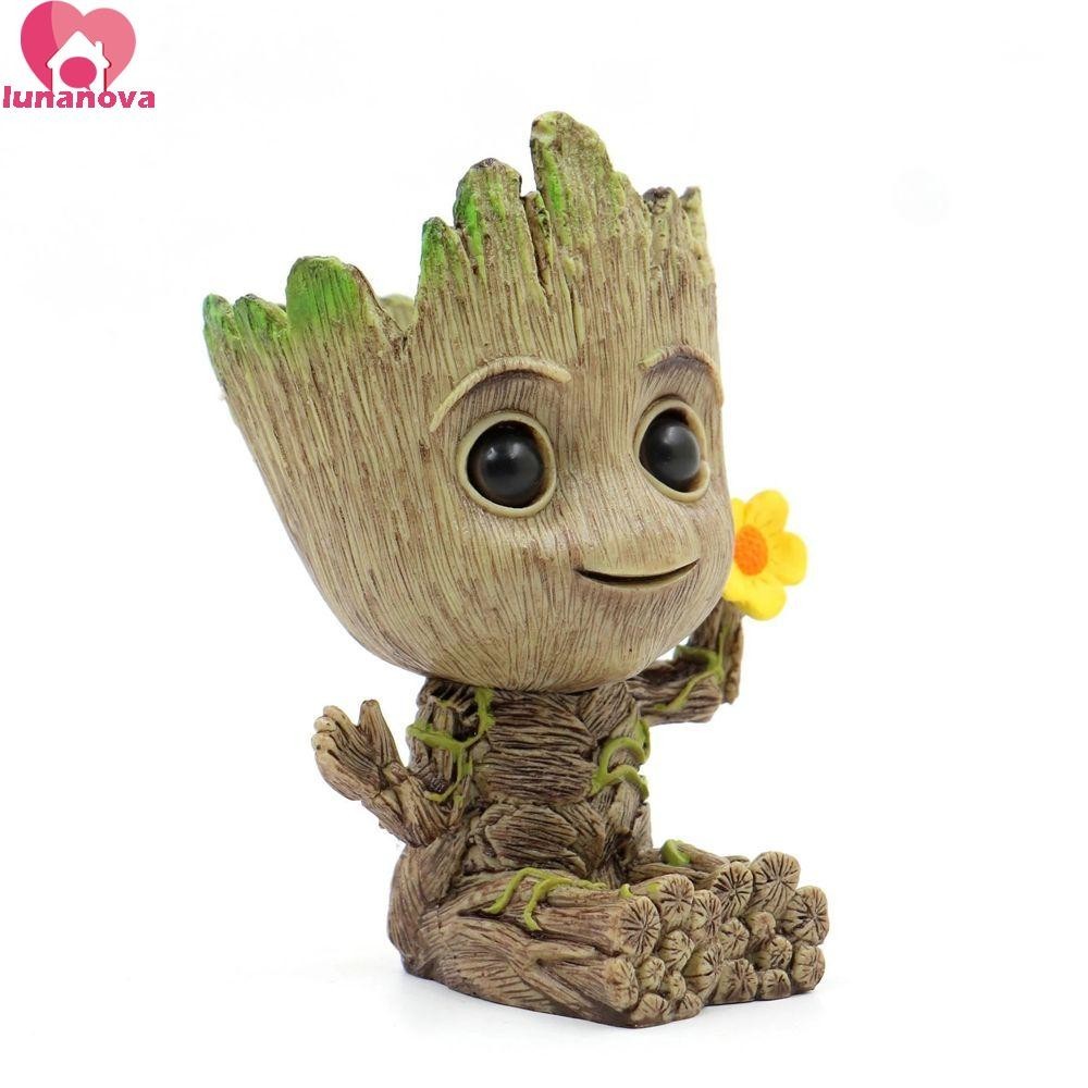 Lunanova Tree Man Groot ของเล่นเด็กรูปของเล่น Mini Groot Avengers Marvel 6 ซม.ตุ๊กตา