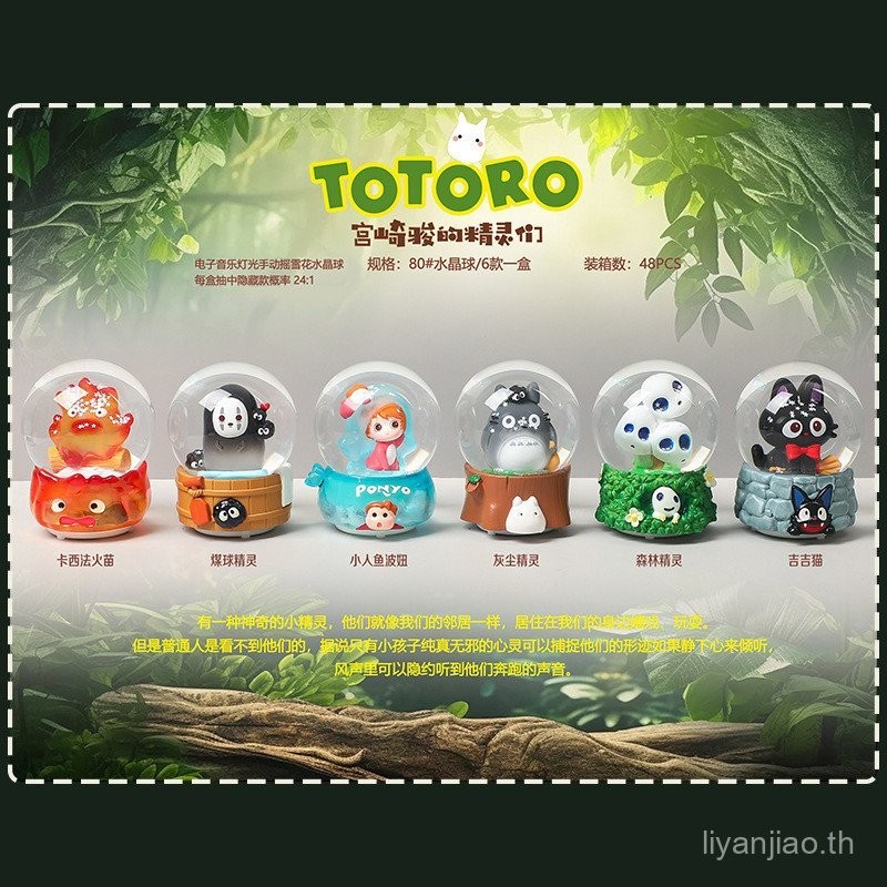 อะนิเมะอุปกรณ์ต่อพ่วงเอลฟ์ของฮายาโอะมิยาซากิ Blind Box Blind Box Blind พร้อมเพลงลูกแก้วมือหมุนของเล่นน่ารัก