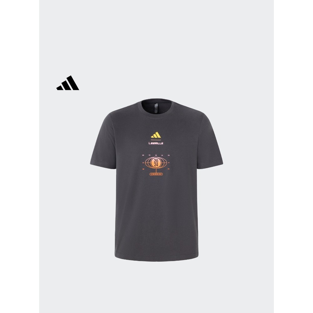 [พร้อมส่ง]Les Mills莱美联名运动健身圆领短袖T恤男女夏adidas阿迪达斯官方 oversize วินเทจ ใส่สบายๆ สวยๆ น่ารัก