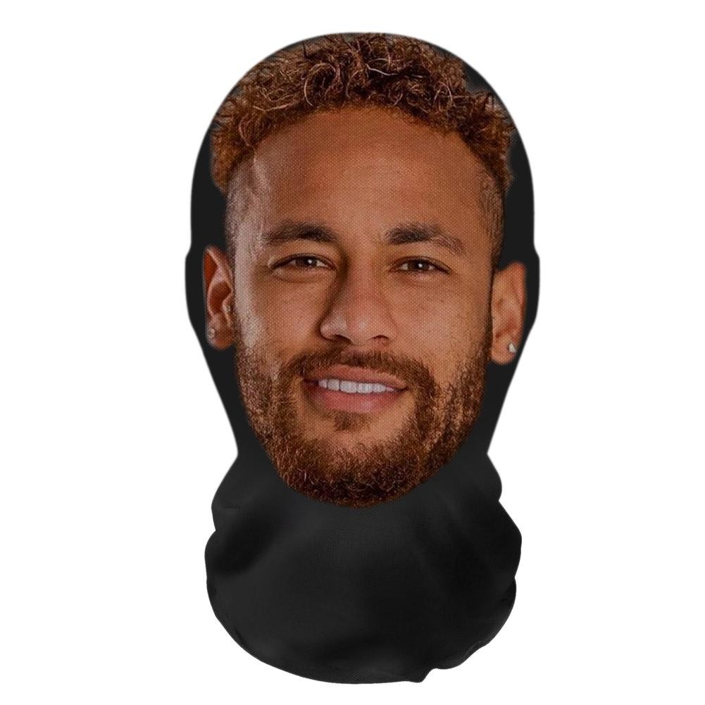 ตลกฟุตบอล Star Neymar Face Performance Prank หมวก Full Face Mask Balaclava หมวกสําหรับแฟน