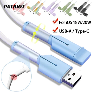 2 ชิ้น/เซ็ต Anti-Break สายฝาครอบป้องกัน - สําหรับ iOS 18W/20W, USB-A, Type-C - Universal สายไฟ Winder Protector - สายชาร์จโทรศัพท์ - สีลูกกวาด, ซิลิโคน, นุ่ม, ทนทาน