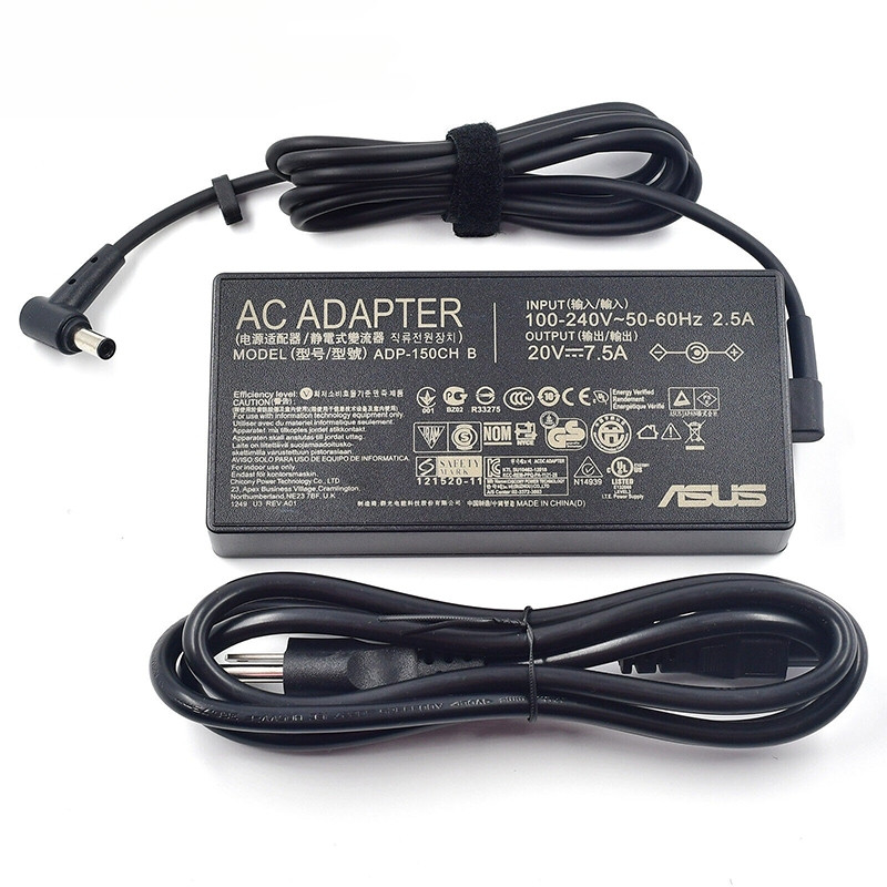 Asus 20V 7.5a 150W 6.0 มม. * 3.7 มม.อะแดปเตอร์สําหรับ Asus fx506l fx505dt A15 F15 charger