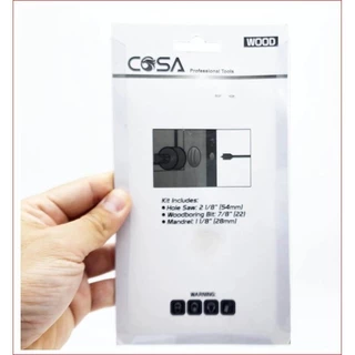 โฮลซอว์เจาะลูกบิด COSA 3 ตัวชุด /5 ตัวชุด โฮลซอเจาะไม้ สว่านเจาะลูกบิด สว่านเจาะประตู