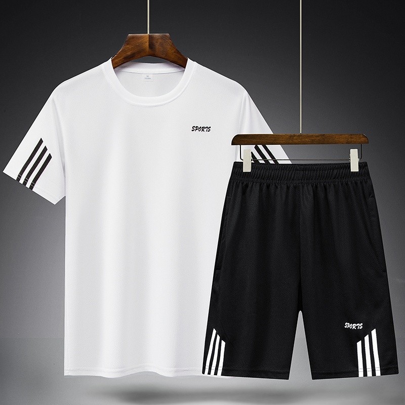 ชุดกีฬา 2 ชิ้น เสื้อกีฬา sport  ชุดกีฬาผู้ชาย เบาสบายระบายอากาศ ระบายอากาศดี เนื้อผ้าดี ชุดเซ็ทกีฬา รูปที่ 5