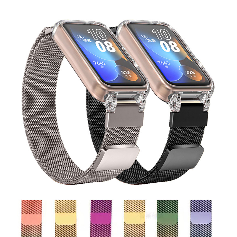 สายสแตนเลสสําหรับ Redmi Smart Band 3 2 Smart Watch Milanese Wirst Loop สร้อยข้อมือแม่เหล็กสําหรับ Xiaomi Smart Band 9 Active / 8 Active สายรัดข้อมืออุปกรณ์เสริม