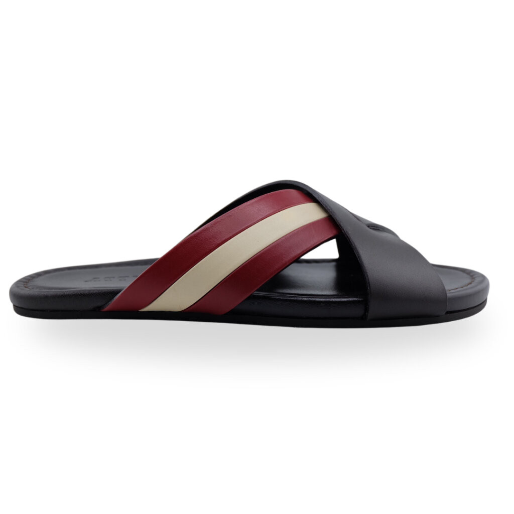 Bally รองเท้าแตะสวมผู้ชาย พิมพ์ลายโลโก้ รุ่น 7612504099560
