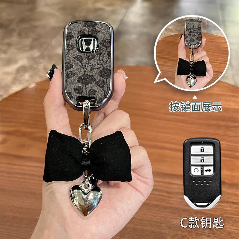 ที่ใส่กุญแจรีโมทรถยนต์ Honda City HRV Accord CRV Civic WR-V Jazz BRV XRV FIT พวงกุญแจรถ. กระเป๋าใส่กุญแจรถ