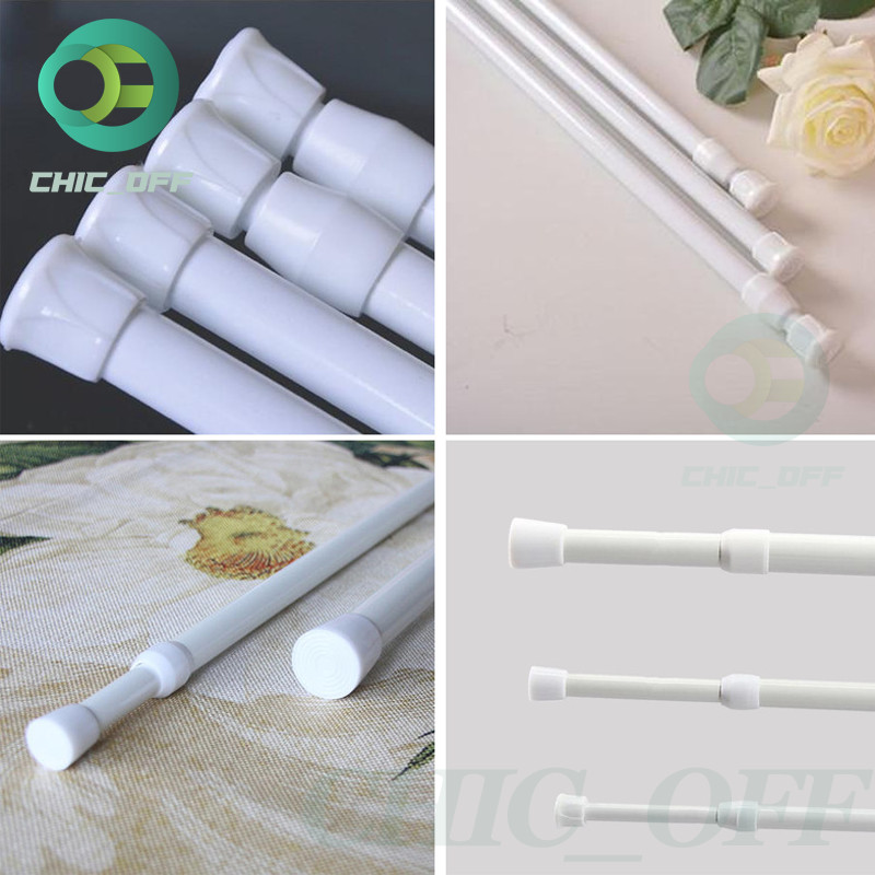 ราวผ้าม่าน รางDIY ตะขอยึดราวม่าน คลิปยึดราวม่าน ไม่ต้องเจาะผนัง สำหรับห้องครัว curtain rod holder