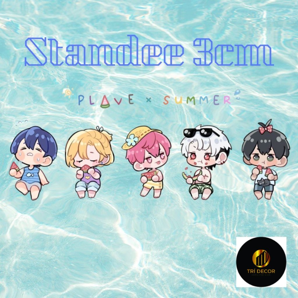 (3CM) PLAVE ver SUMMER โมเดลสแตนดี้พิมพ์ลายรูปไอดอลสําหรับตกแต่งสุดน่ารัก