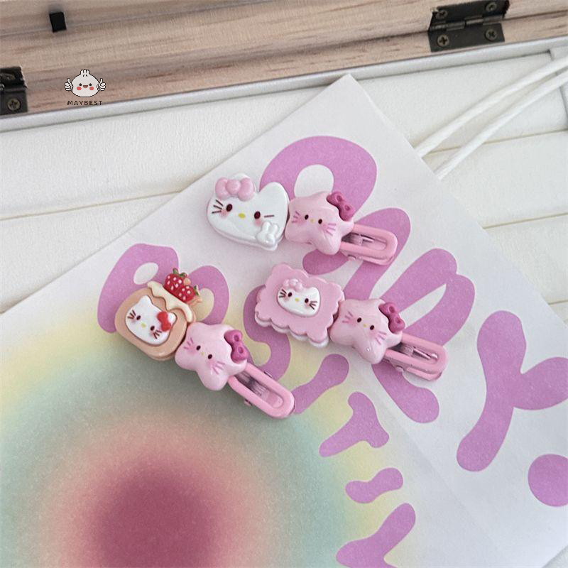 {maybest} Kawaii Sanrio Hello Kitty การ์ตูนดาว BB กิ๊บติดผมสาวเครื่องประดับผม Headwear Bangs คลิปของขวัญ {TH}