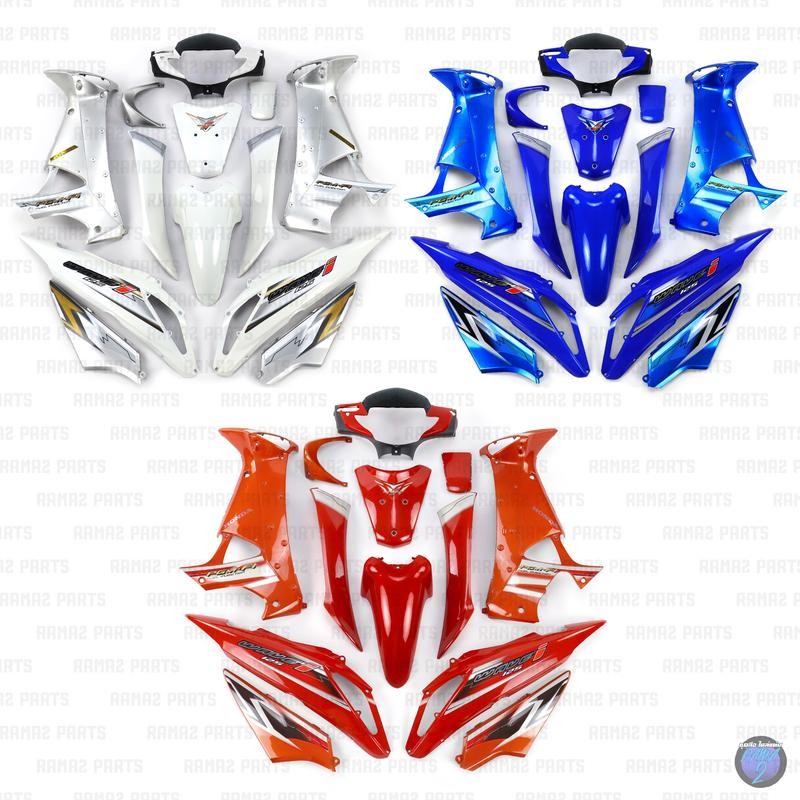 Rama2Parts ชุดสีเวฟ125i ไฟเลี้ยวบังลม ปี2007 (ชุด14ชิ้น) สีขาวเทา[2เฉด] ชุดสีwave125i ไฟเลี้ยวบังลม