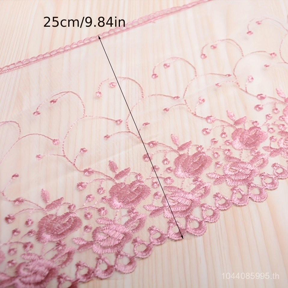 แนะนำ ผ้าม่าน 1หลาของลูกไม้ตาข่ายปักกระโปรงมิ้มเสื้อผ้าขอบเตียงอุปกรณ์ทํามือผ้าม่านลูกไม้,กว้าง25ซม.อุปกรณ์เย็บผ้าอุปกรณ์เส ราคาพิเศษ มีเก็บเงินปลายทาง