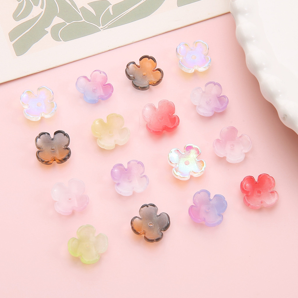 10แก้วผสมสีผีเสื้อมงคลเมฆกลีบแฮนด์เมดทําเองสไตล์โบราณกิ๊บสร้อยข้อมือสร้อยคออุปกรณ์เสริม