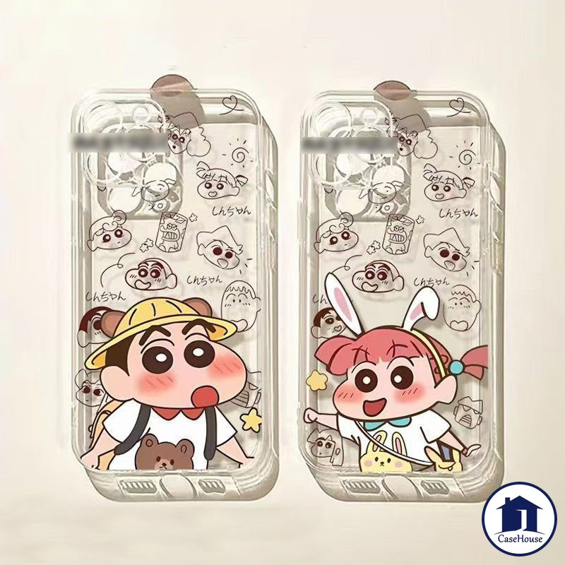 เคสใสนิ่มลายเครยอนชินจังสุดน่ารัก เข้ากันได้กับ OPPO A38 A54 A15 A17 A16 A12 A5s A58 A7 A57 A78 A18 A3s A5 A53 A33 A12E